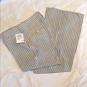Raven Blue Striped Flare Pants Sz 8✨